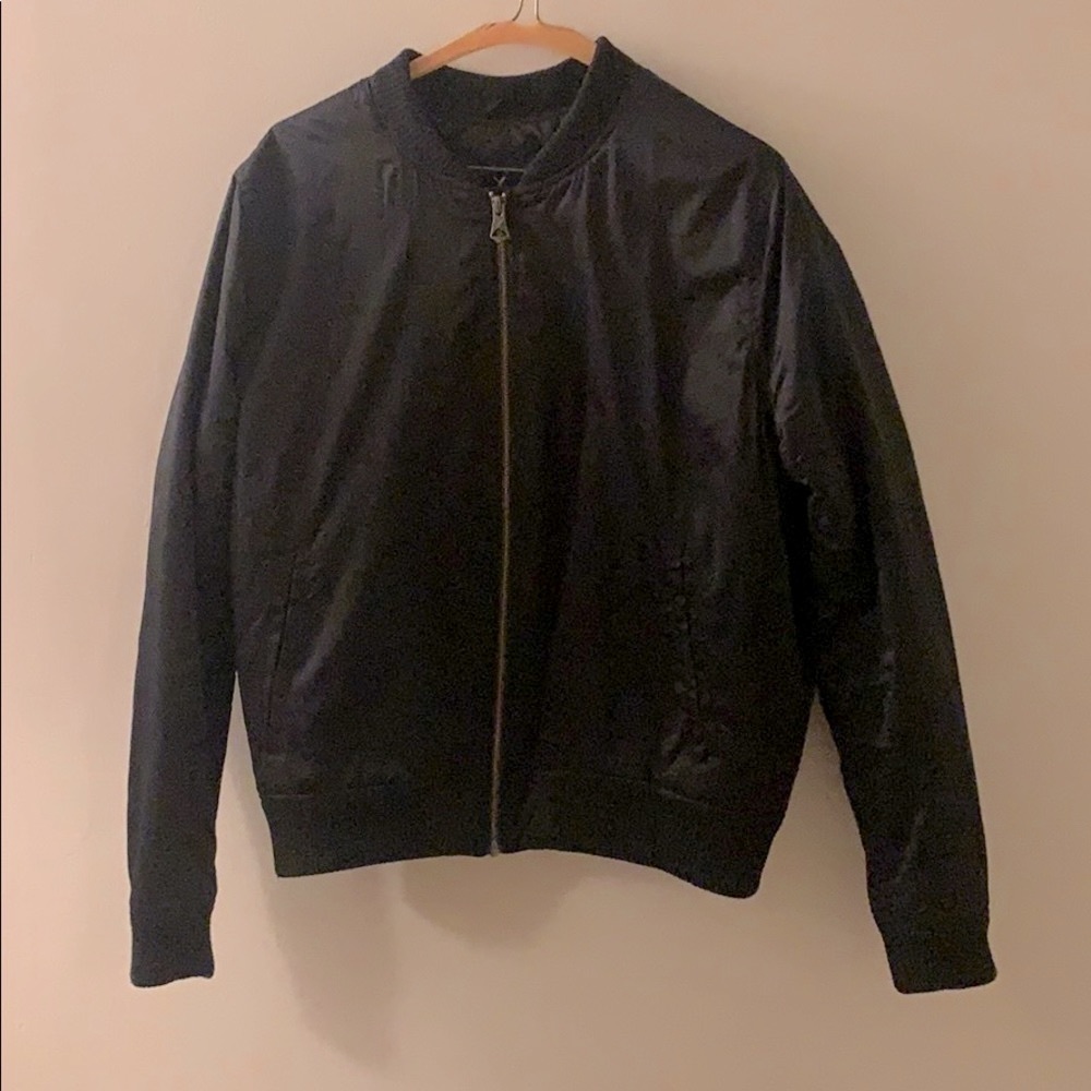 AE Black Bomber Jacket